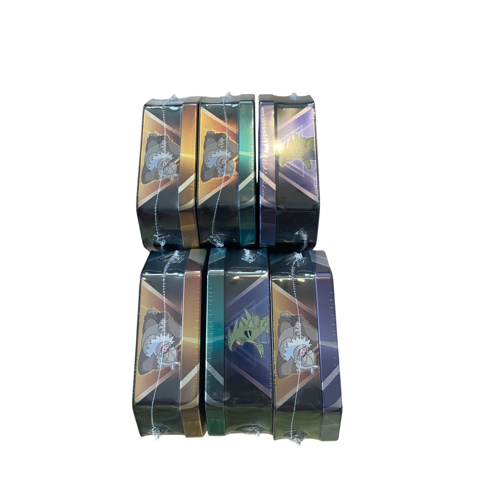 Pokemon TCG Sinnoh Stars Mini Tin Set of 6 Sealed Slaking Darkrai Tyranitar I12 - Picture 2 of 2